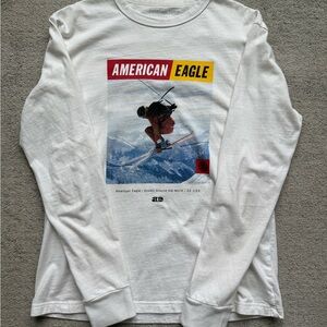 American Eagle Graphic Long Sleeve T-Shirt - Mens Size Medium